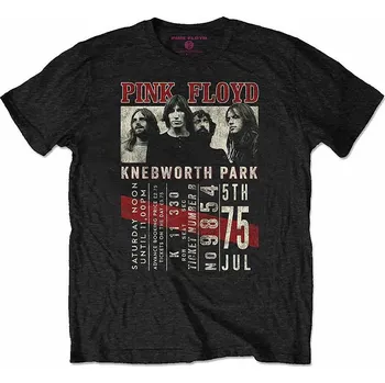 Pánská móda Pink Floyd tričko, Knebworth '75 Eco Friendly Black, pánské XXL