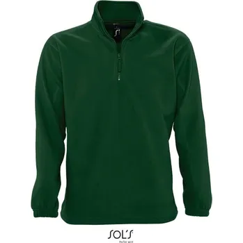 Pánská mikina SOL´S NESS / Pánská fleecová mikina s 1/2 zipem - fir green M