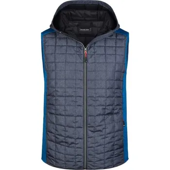 Pánské oblečení DAIBER JN 768 / Pánská pletená hybridní vesta - royal melange/anthracite melange XXL