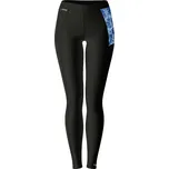 Dámské funkční spodky dlouhé SNOWFLAKES černá Bamboo Thermo - Modrá / XS