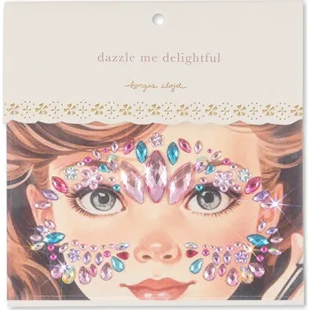 Karnevalová maska Drahokamy na obličej KONGES SLOJD Pink