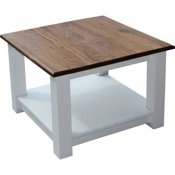 Komoda Konferenční stolek Sweet Home CEN01 s policí Barevné provedení: Bílá - bezbarvý vosk