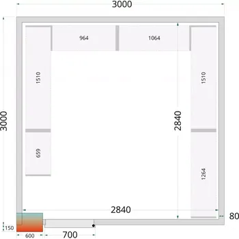 46217 CRPF3030 Tefcold Policový regálový modul sada