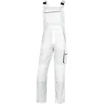 DELTA M6SAL / Pánské univerzální pracovní kalhoty s laclem - bílá-šedá XS