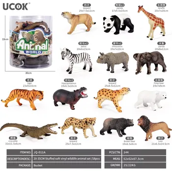 RKToys Dětská sada zvířat safari 18 figurek