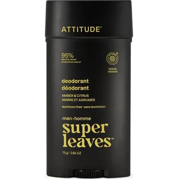 Přírodní pánský deodorant Amber a Citrus Attitude Super leaves 75 g