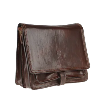 Kabelka NovaKabelka.cz Kožená italská crossbody kabelka Quieta Cafe