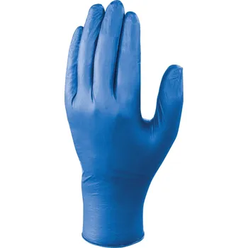 Pracovní rukavice DELTA V1420 / Jednorázové nitrilové rukavice odolné vůči chemikáliím, 100ks v balení - modrá 8