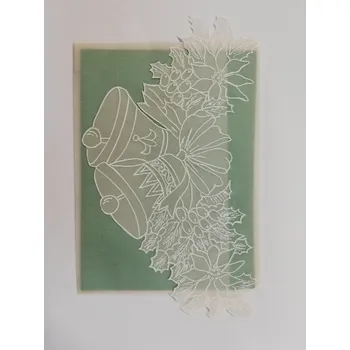 Vánoční přání 17x10cm - papírová krajka 6