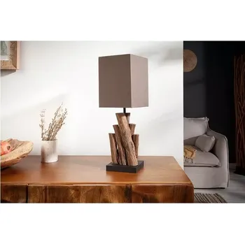 Lampička Osvetleni-Stejskal | Stolní lampa čistá příroda železné dřevo 45cm