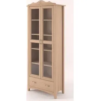 Knihovna Interier-Stejskal | Vitrína Castello masiv dub D07C - Castello dekory Rustikal retro