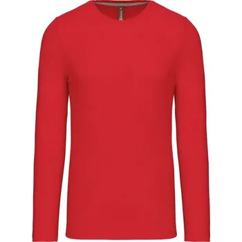 Pánské tričko KARIBAN VINTAGE K359 / Pánské tričko s dlouhým rukávem - red XL