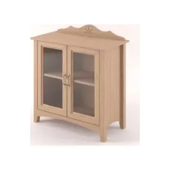 Knihovna Interier-Stejskal | Vitrína Castello masiv dub D16A - Castello dekory Bílá lak