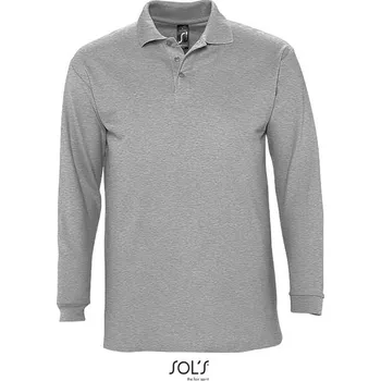 Pánská košile SOL´S WINTER II / Pánská polokošile s dlouhým rukávem - grey melange XXL