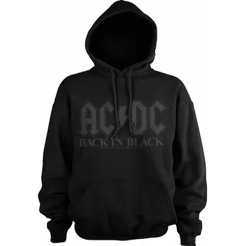 Pánská mikina AC/DC mikina, Back In Black Hoodie Black, pánská XL