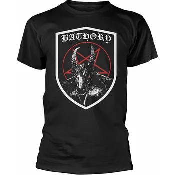 Pánská móda Bathory tričko, Shield Black, pánské XXL