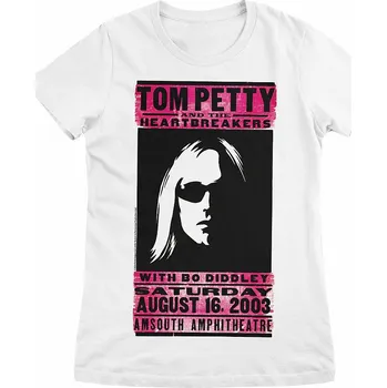 Dámské tričko Tom Petty tričko, 2003 Amsouth Live Poster Girly White, dámské XL