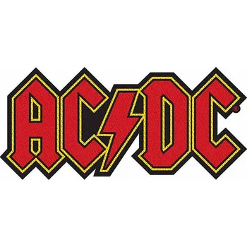 Nášivka AC/DC tkaná nášivka PES 100 x 50 mm, Logo Cut-Out