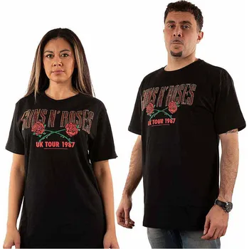 Pánská móda Guns N Roses tričko, 87 Tour Embellished Black, pánské XL