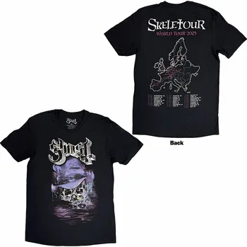 Pánská móda Ghost tričko, Skeletour Admat '25 Tour Dates BP Black, pánské L