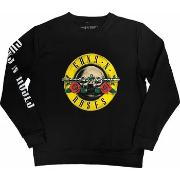 Pánská mikina Guns N Roses mikina, Sweatshirt Classic Logo Sleeve Print Black, pánská M