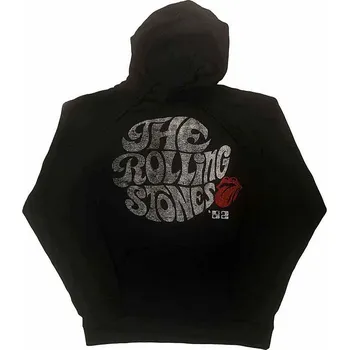 Pánská móda Rolling Stones mikina, Swirl Logo '82 Eco Black, pánská M