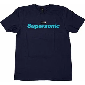 Pánské tričko Oasis tričko, Supersonic Title Colour Navy Blue, pánské XXL