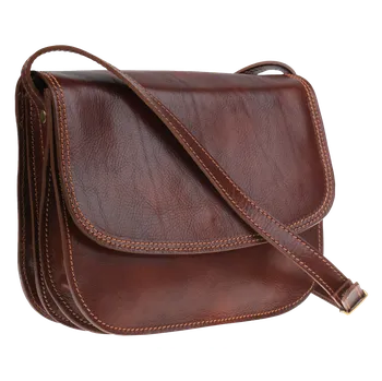 Kabelka NovaKabelka.cz Kožená italská crossbody kabelka Simonetta Marrone