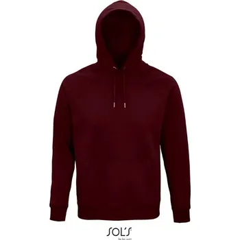 Pánská móda SOL´S STELLAR / Unisex bio raglánová mikina s kapucí - burgundy XXL