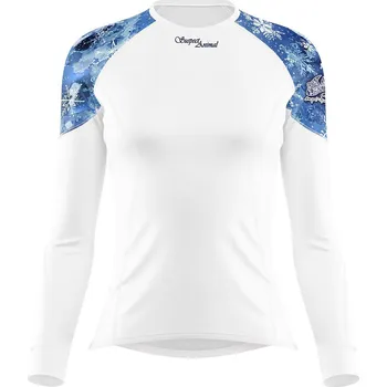 Dámské funkční triko dlouhý rukáv SNOWFLAKES bílá Bamboo Light New