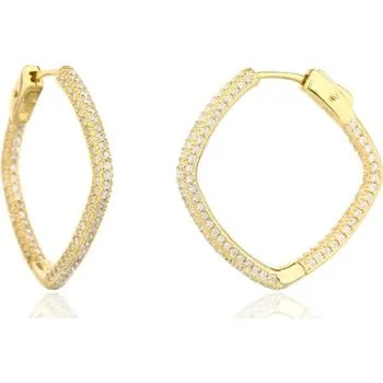 Náušnice Moderní zlacené stříbrné náušnice s čirými zirkony SVLE3386XJ6GO00 + dárek zdarma