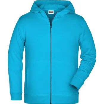 Chlapecká mikina DAIBER JN 8026K / Dětská mikina na zip - turquoise M