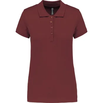 Dámské tričko KARIBAN VINTAGE K255 / Dámská piqué polokošile s krátkým rukávem - wine XXXL