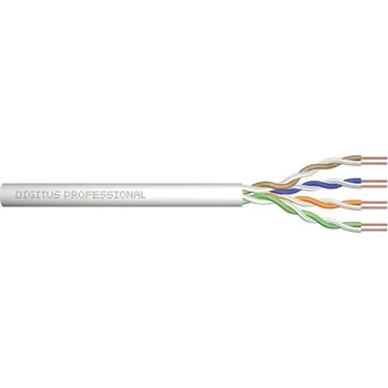 Síťový kabel Digitus ASSNET100 CAT 5e U UTP instalační kabel, drát, délka 305M, Papírový Box, AWG 24/1, PVC barva šedá ACU-4511-305
