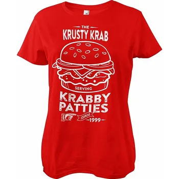 Dámské tričko SpongeBob Squarepants tričko, The Krusty Krab Serving Red, dámské L