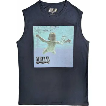 Pánské tričko Nirvana tílko, Nevermind Album Navy Blue, pánské XXL