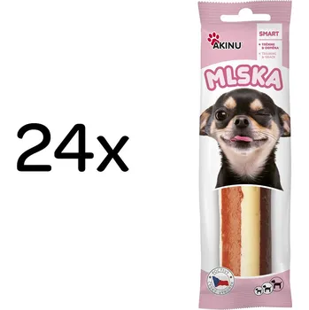Pamlsek pro psa Akinu MLSKA Uherákový kmen pamlsek pro psy 10 cm 24 ks