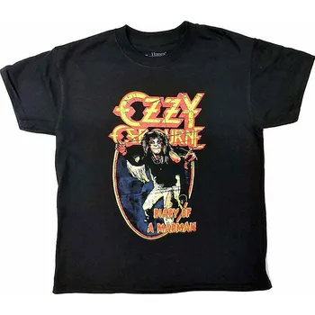 Karnevalový kostým Ozzy Osbourne tričko, Vintage Diary of a Madman Black, dětské XL velikost XL věk (11-12 let)