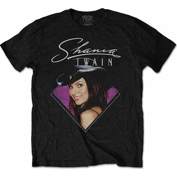 Pánská móda Shania Twain tričko, Purple Photo Black, pánské XL