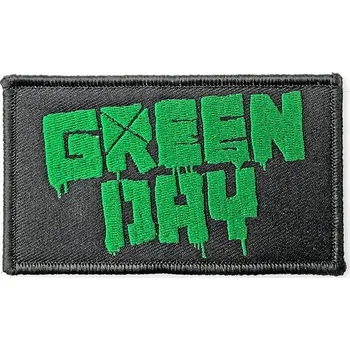 Nášivka Green Day tkaná nažehlovačka PES 99x57 mm, GD Logo