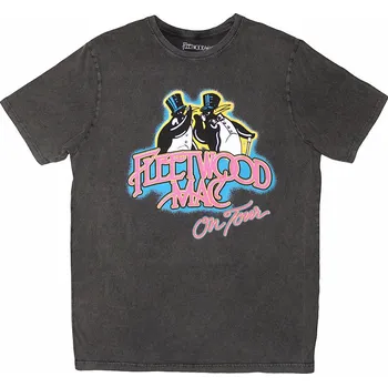 Pánská móda Fleetwood Mac tričko, On Tour Stone Wash Charcoal Grey, pánské XXL