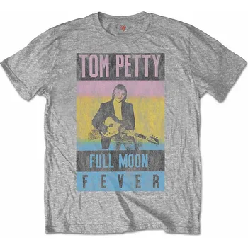 Pánská móda Tom Petty tričko, Full Moon Fever Grey, pánské XL