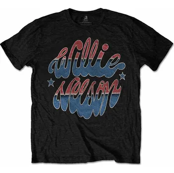 Pánská móda Willie Nelson tričko, Americana Black, pánské M