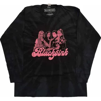 BlackPink tričko dlouhý rukáv, Photo Dye Wash Black, pánské XXXL