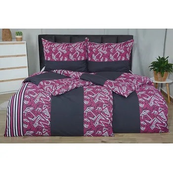 Povlečení Povlečení z mikrovlákna s bavlněným efektem SAJA malinové