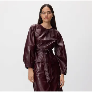 Reserved - Halenka z&nbsp;umělé kůže - hnědá - 423HN-83X - 423HN-83X-XS