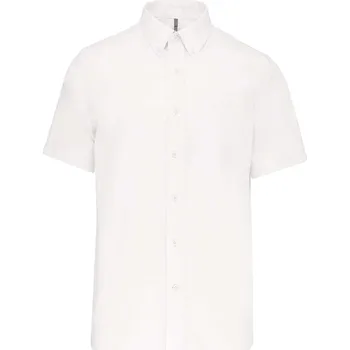 Pánská košile KARIBAN VINTAGE K539 / Pánská nežehlivá košile s krátkým rukávem - white XXL