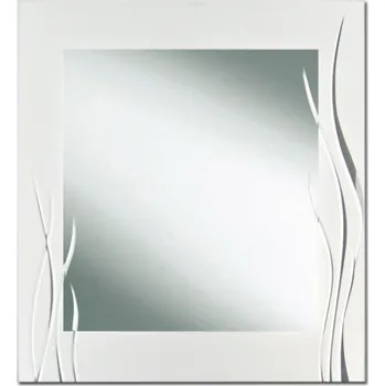 Zrcadlo Zrcadlo koupelnové 50 x 60 cm tráva na zavěšení (Zrcadlo do koupelny, nástěnné, zrcadlo na stěnu, kosmetické)