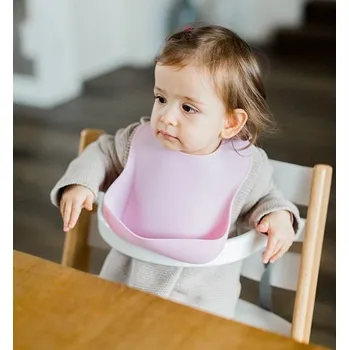 Bryndák Silikonový bryndáček KINDSGUT Delicate Pink