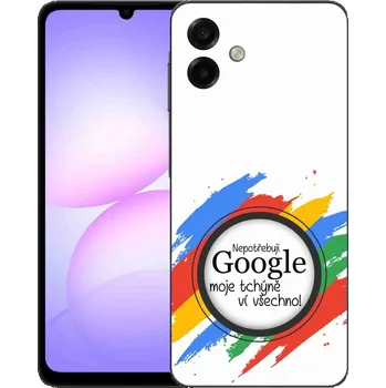 Pouzdro na mobilní telefon Gelový kryt mmCase na Samsung Galaxy A07 4G - tchýně ví všechno bílé pozadí